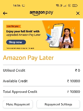 Amazon Pay Later app